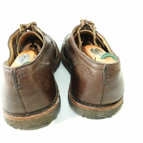 Frye Size 9 D Brown Leather Oxfords Mens R4B11